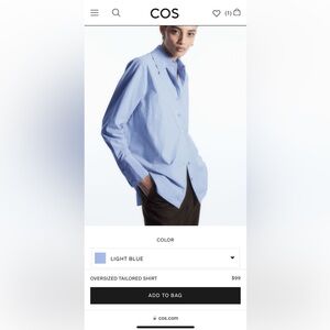 COS OVERSIZED TAILORED SHIRT